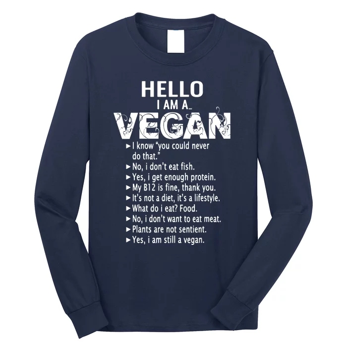 Funny Pro Vegan Activism Gym Athlete Gift Christmas Long Sleeve Shirt