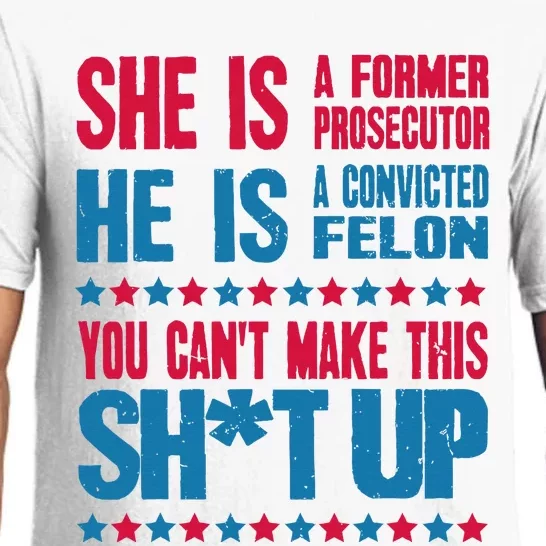 Former Prosecutor Vs Felon Pro Kamalaharris 2024 President Pajama Set