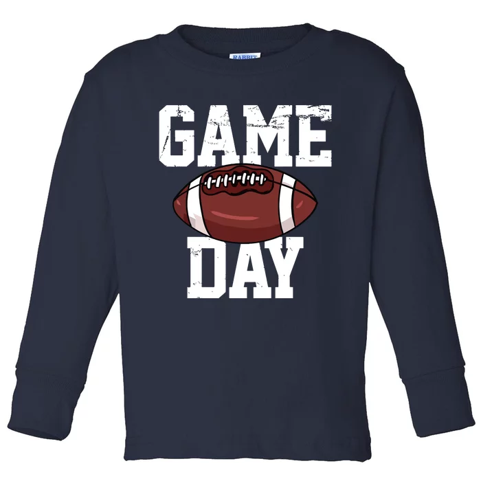 Football Player Vintage Gift Toddler Long Sleeve Shirt