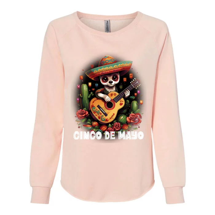 Funny Pembroke Welsh Dog Cinco De Mayo Mexican Party Funny Gift Womens California Wash Sweatshirt