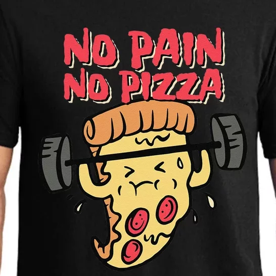 funny Pizza Workout No Pain No Pizza foodie Pajama Set