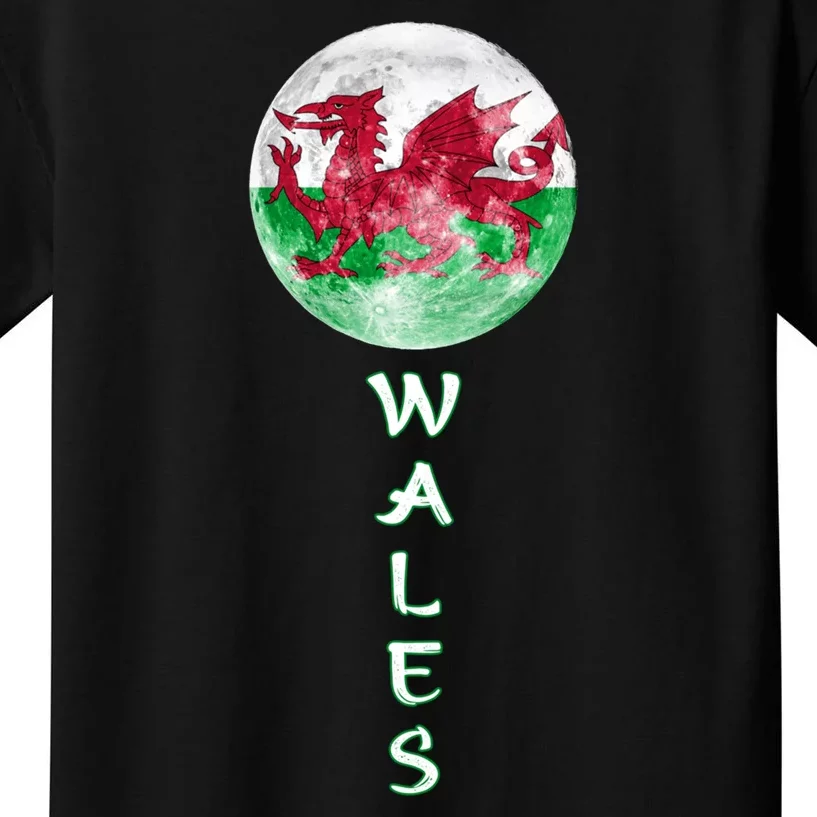 Funny Proud Welsh Flag Designs Gift Kids T-Shirt