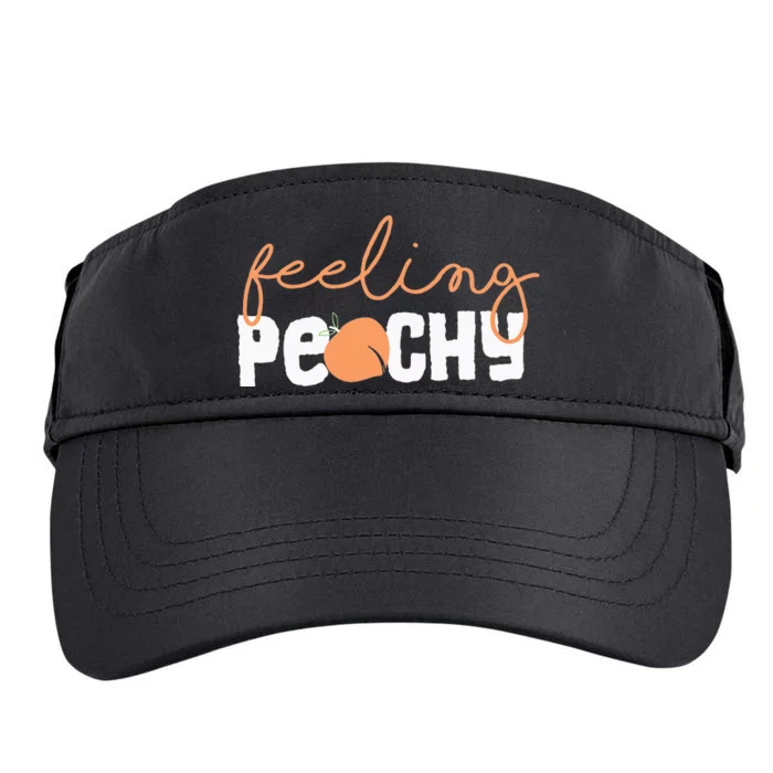 Feeling Peachy Water Color Peach Lover Spring Cool Saying Adult Drive Performance Visor