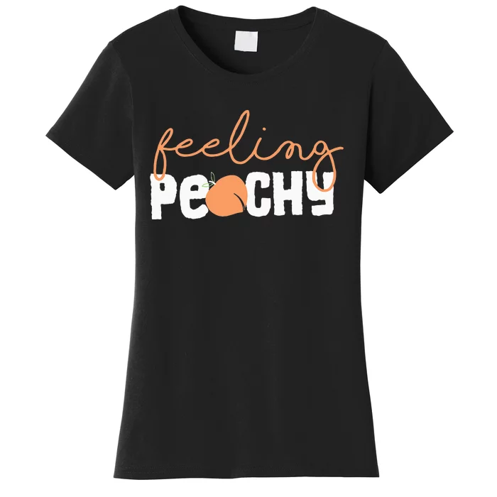 Feeling Peachy Water Color Peach Lover Spring Cool Saying Women's T-Shirt