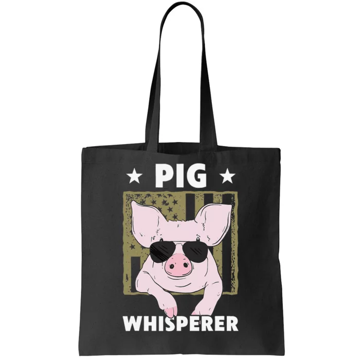 funny Pig Whisperer Pig Design For Hog Farmer Tote Bag