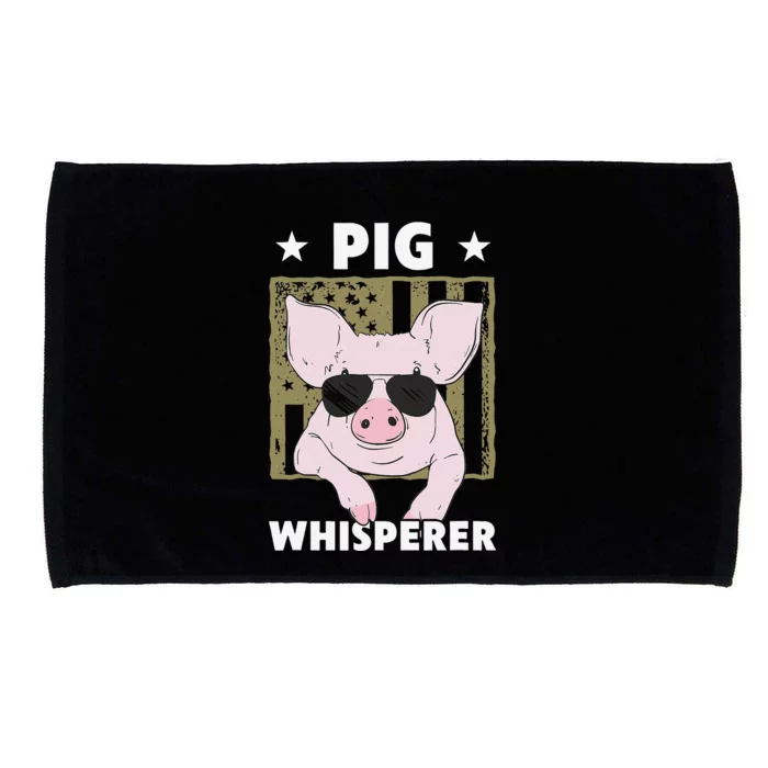 funny Pig Whisperer Pig Design For Hog Farmer Microfiber Hand Towel