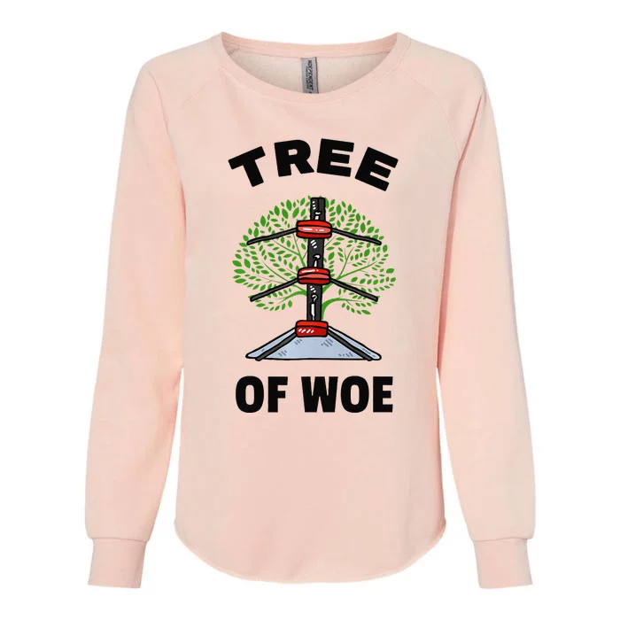 Funny Pro Wrestling Fan Gift Tree Of Woe Pro Wrestling Hold Premium Womens California Wash Sweatshirt