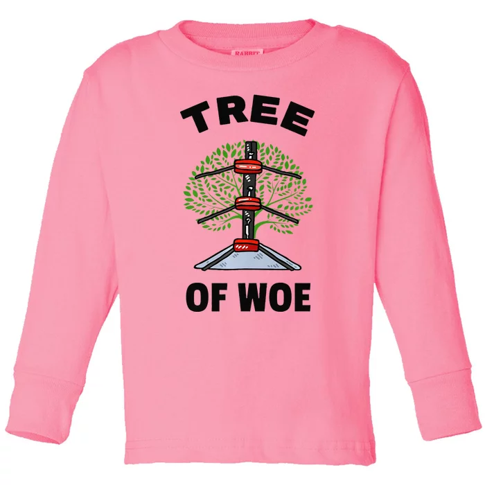 Funny Pro Wrestling Fan Gift Tree Of Woe Pro Wrestling Hold Premium Toddler Long Sleeve Shirt