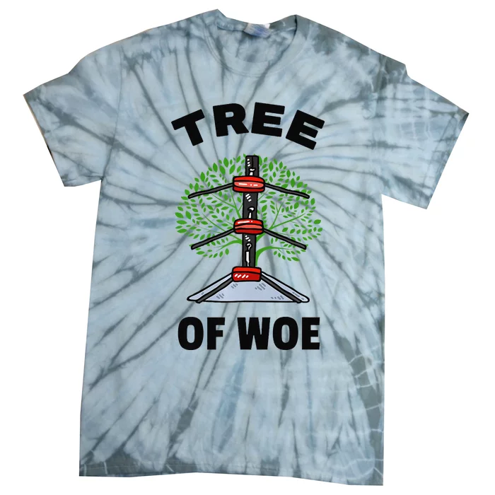 Funny Pro Wrestling Fan Gift Tree Of Woe Pro Wrestling Hold Premium Tie-Dye T-Shirt