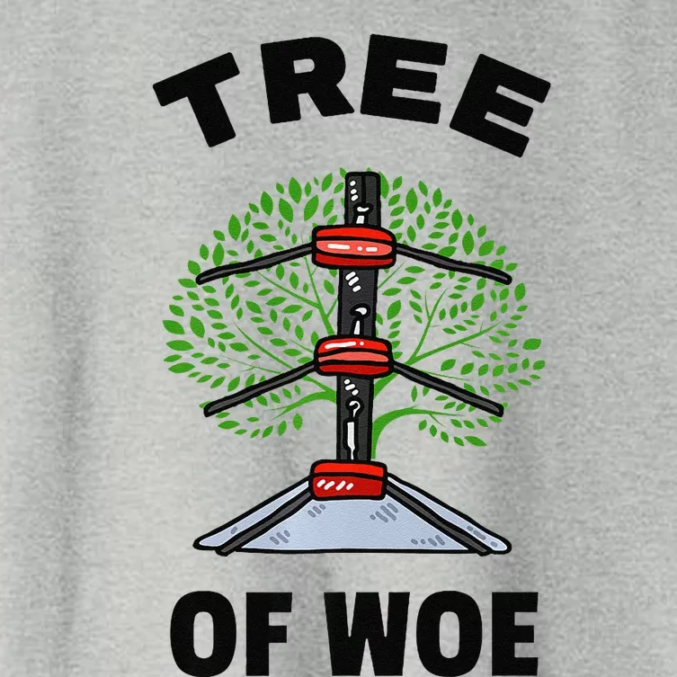 Funny Pro Wrestling Fan Gift Tree Of Woe Pro Wrestling Hold Premium Women's Crop Top Tee