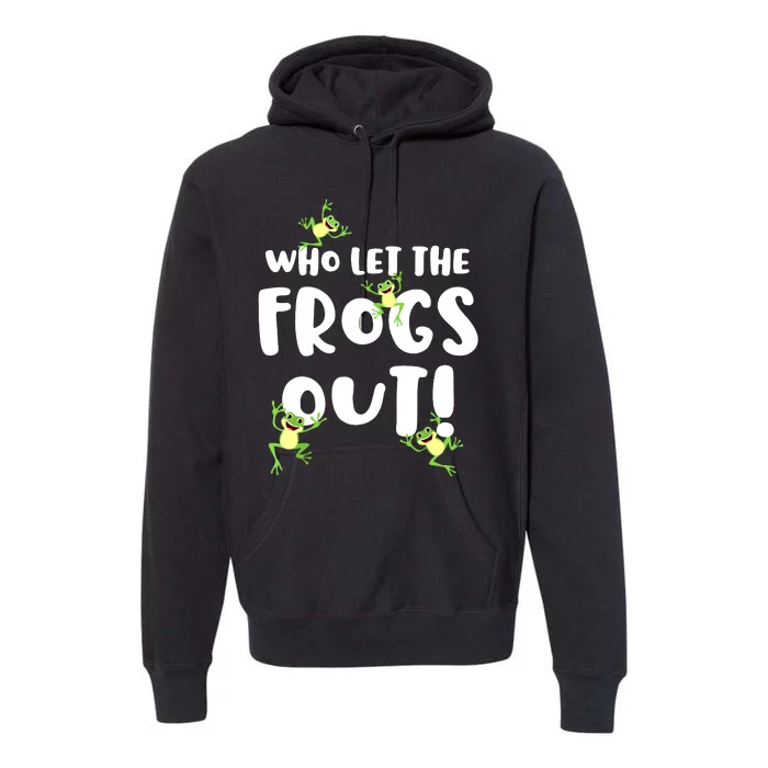 Funny Passover Who Let The Frogs Out Jewish Seder Fami Premium Hoodie