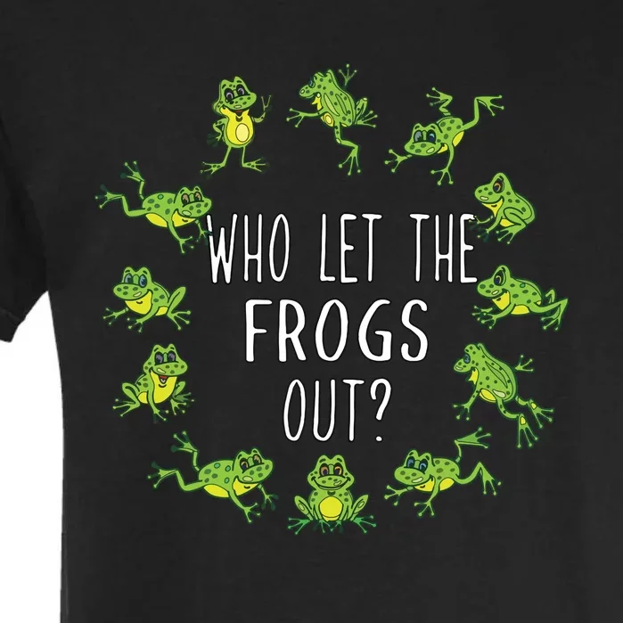 Funny Passover Who Let The Frogs Out Jewish Seder Garment-Dyed Heavyweight T-Shirt