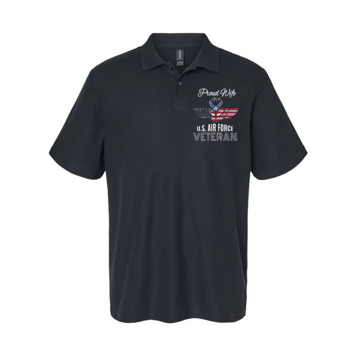 Funny Proud Wife Of Usair Force Veteran Patriotic Military Spouse Softstyle Adult Sport Polo