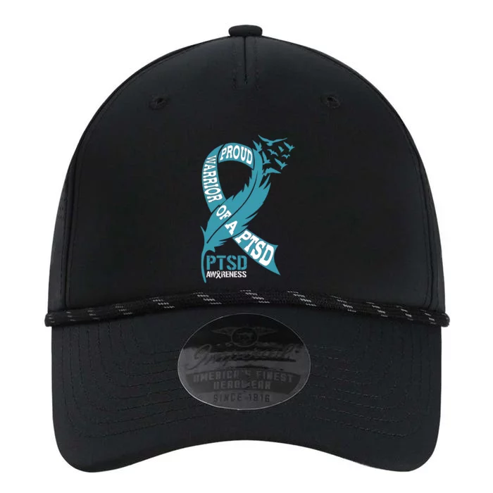 Funny Proud Warrior Of A Ptsd Teal Ribbon Ptsd Awareness Gift Performance The Dyno Cap