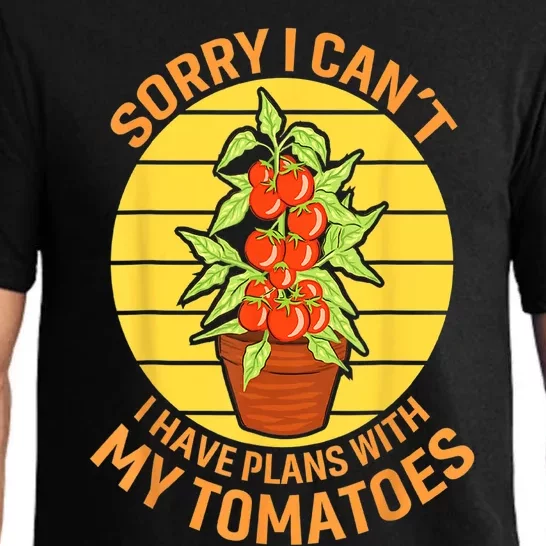 Funny Plan With Tomato Veggie Pun Tomatoes Vegetable Humor Pajama Set