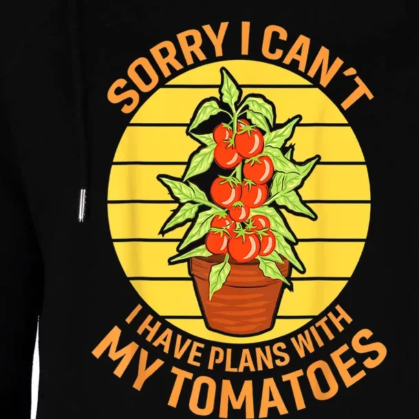 Funny Plan With Tomato Veggie Pun Tomatoes Vegetable Humor Womens Funnel Neck Pullover Hood