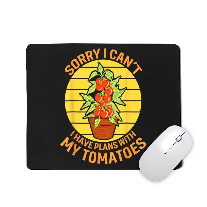 Funny Plan With Tomato Veggie Pun Tomatoes Vegetable Humor Mousepad