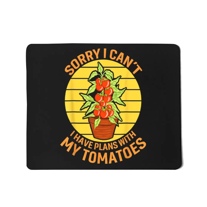 Funny Plan With Tomato Veggie Pun Tomatoes Vegetable Humor Mousepad