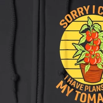 Funny Plan With Tomato Veggie Pun Tomatoes Vegetable Humor Full Zip Hoodie