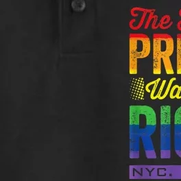 First Pride Was A Riot LGBT 50th Anniversary Stonewall 1969 Dry Zone Grid Performance Polo