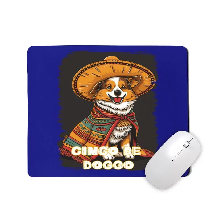 Funny Pembroke Welsh Dog Cinco De Mayo Doggo Sombrero Funny Gift Mousepad