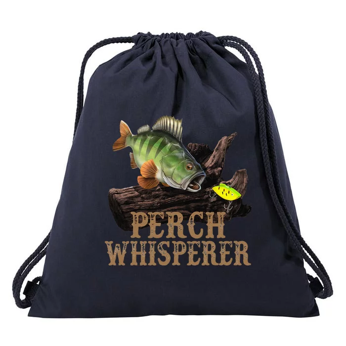 Funny Perch Whisperer Drawstring Bag