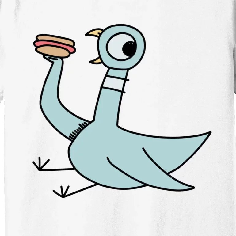 Funny Pigeon With A Hotdog Fan Art Premium T-Shirt