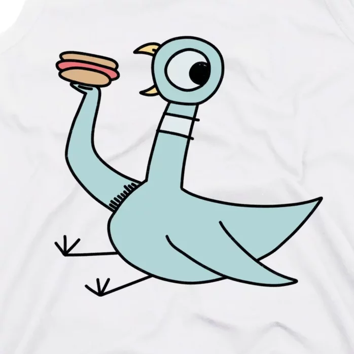 Funny Pigeon With A Hotdog Fan Art Tank Top