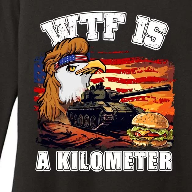 Funny Patriotic Wtf Is A Kilometer Womens CVC Long Sleeve Shirt