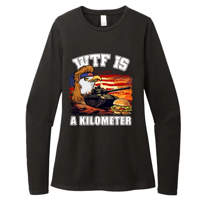 Funny Patriotic Wtf Is A Kilometer Womens CVC Long Sleeve Shirt