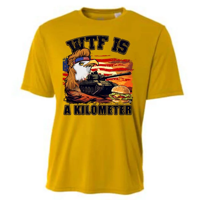 Funny Patriotic Wtf Is A Kilometer Cooling Performance Crew T-Shirt