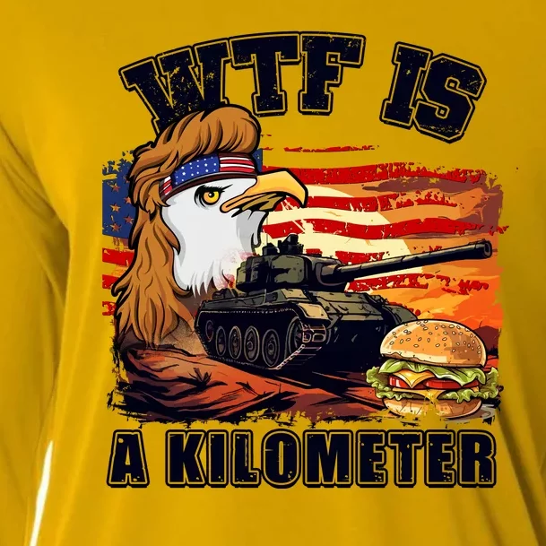 Funny Patriotic Wtf Is A Kilometer Cooling Performance Long Sleeve Crew