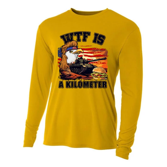 Funny Patriotic Wtf Is A Kilometer Cooling Performance Long Sleeve Crew