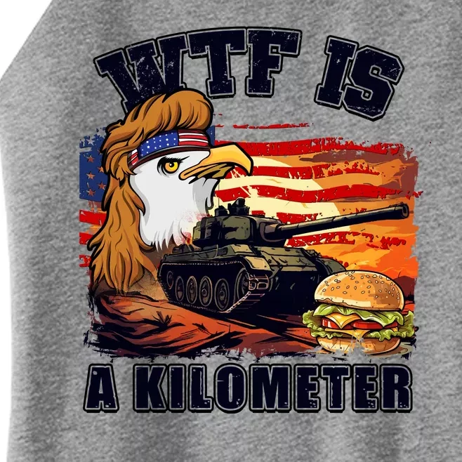 Funny Patriotic Wtf Is A Kilometer Women’s Perfect Tri Rocker Tank