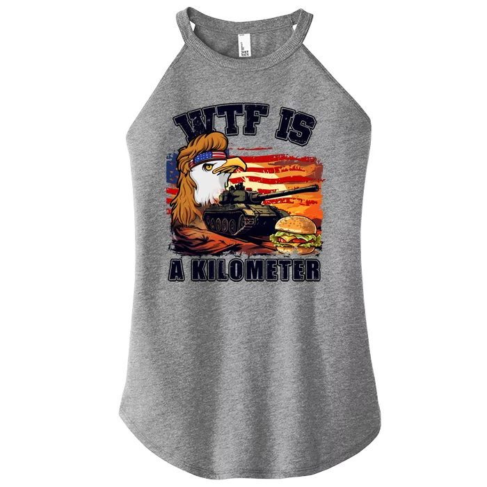 Funny Patriotic Wtf Is A Kilometer Women’s Perfect Tri Rocker Tank