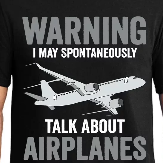 Funny Pilot Warning May Spontaneously Talk About Airplanes Pajama Set