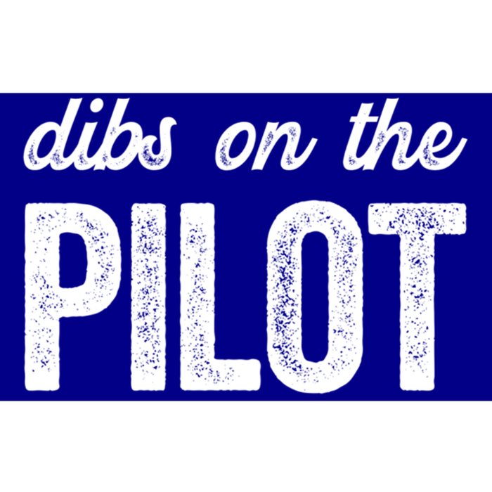 Funny Pilot Wife Dibs On The Pilot Gift Bumper Sticker