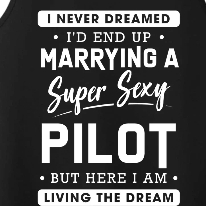 Funny Pilot Wife Gift Performance Tank