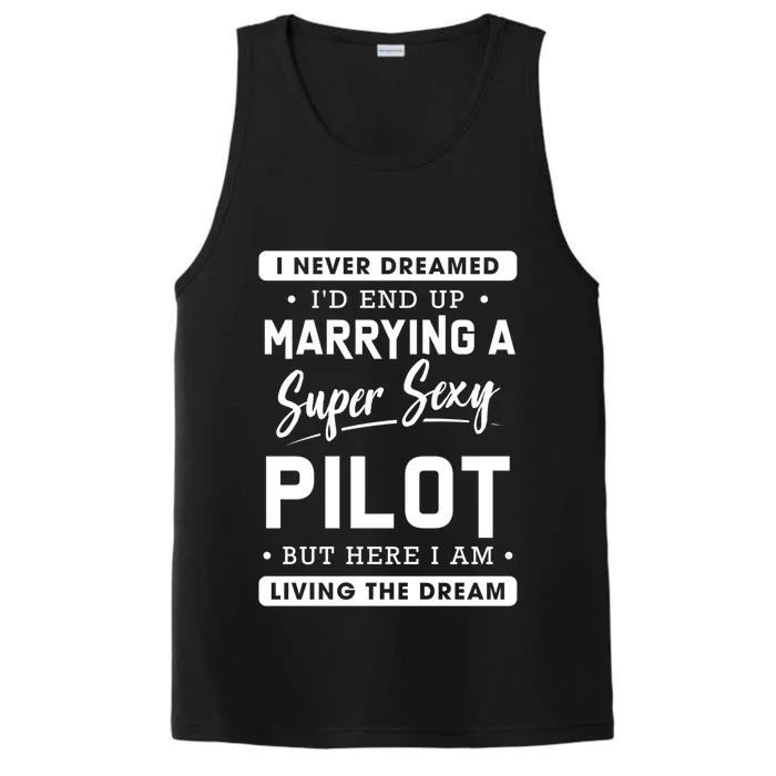 Funny Pilot Wife Gift Performance Tank