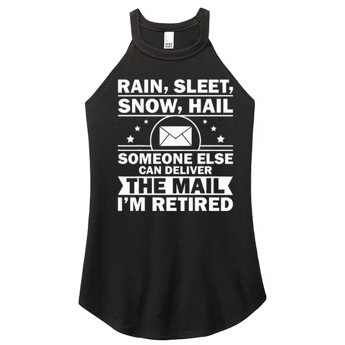 Funny Postal Worker Retirement Design For Mailman Women’s Perfect Tri Rocker Tank