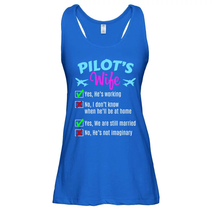 Funny Pilots Wife Gift Ladies Essential Flowy Tank