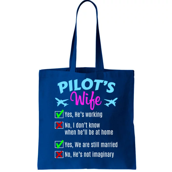 Funny Pilots Wife Gift Tote Bag