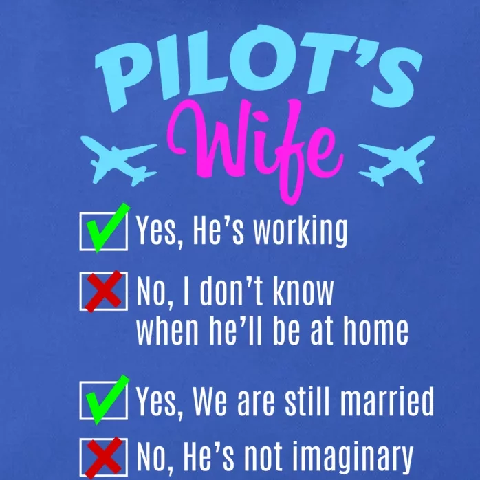 Funny Pilots Wife Gift Zip Tote Bag