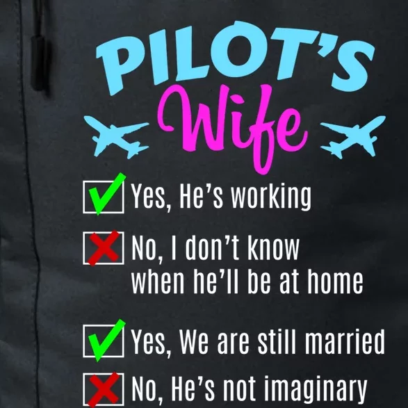 Funny Pilots Wife Gift Daily Commute Backpack