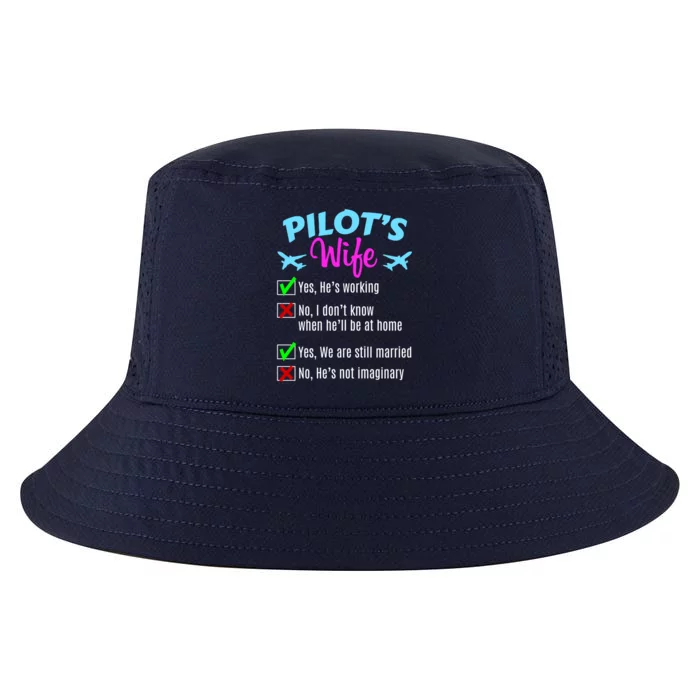 Funny Pilots Wife Gift Cool Comfort Performance Bucket Hat