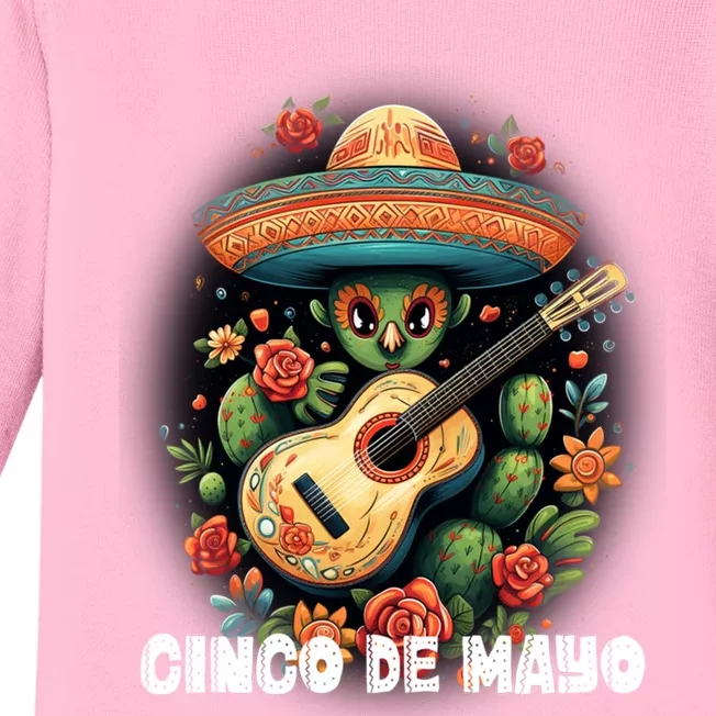 Funny Pembroke Welsh Dog Cinco De Mayo Mexican Party Cute Gift Baby Long Sleeve Bodysuit