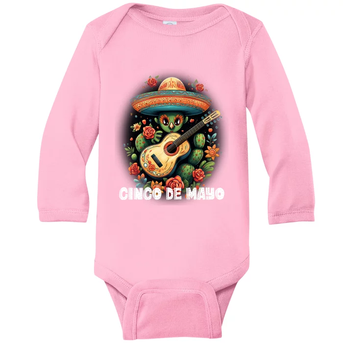 Funny Pembroke Welsh Dog Cinco De Mayo Mexican Party Cute Gift Baby Long Sleeve Bodysuit