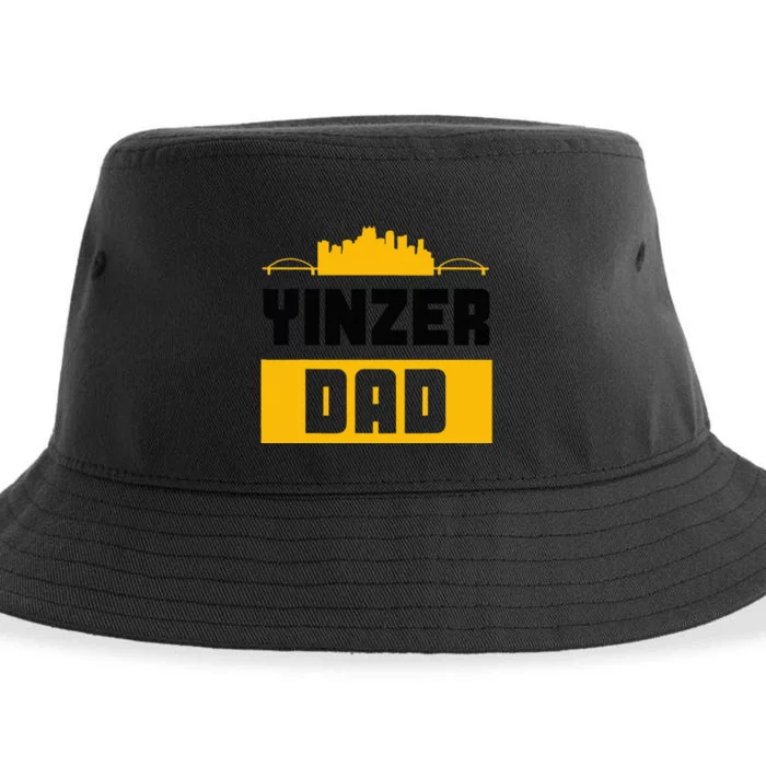 Funny Pittsburgh Yinzer Dad Steel City 412 Home Sustainable Bucket Hat