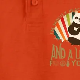 Funny Panda Yoga I'm Mostly Peace Love And Light Design Gift Dry Zone Grid Performance Polo