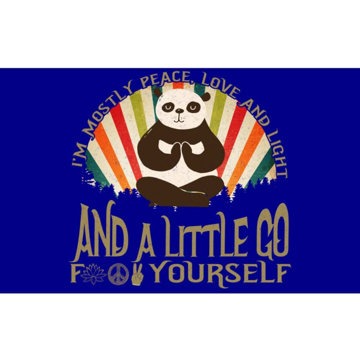 Funny Panda Yoga I'm Mostly Peace Love And Light Design Gift Bumper Sticker